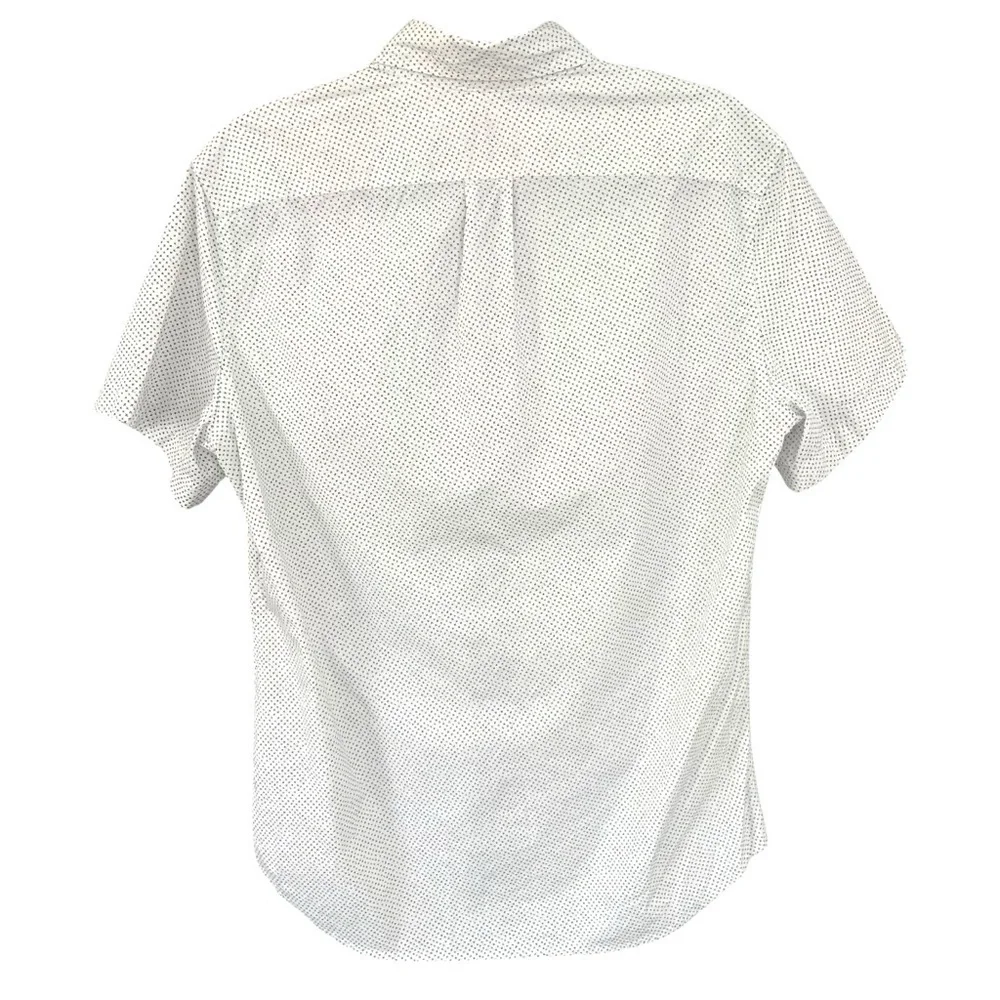 JCrew Classic Stretch White Cotton Button Down Short Sleeve Shirt Collared
